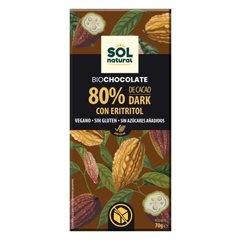 Tableta Chocolate Con Eritritol Bio G Sol Natural Mercadoeco