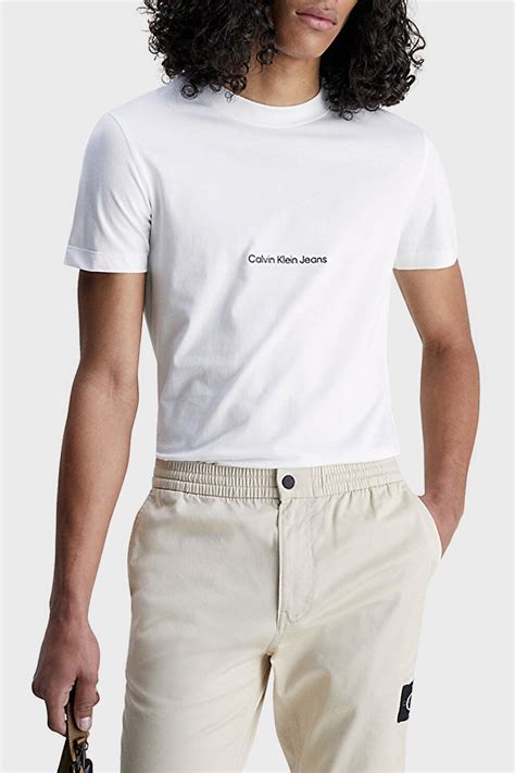 Calvin Klein Organik Pamuklu Bisiklet Yaka Slim Fit J30j322848yaf Erkek T Shirt J30j322848 Yaf