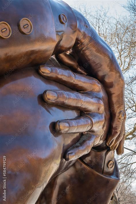 Boston Ma Us March 21 2023 The Embrace Sculpture In The Boston