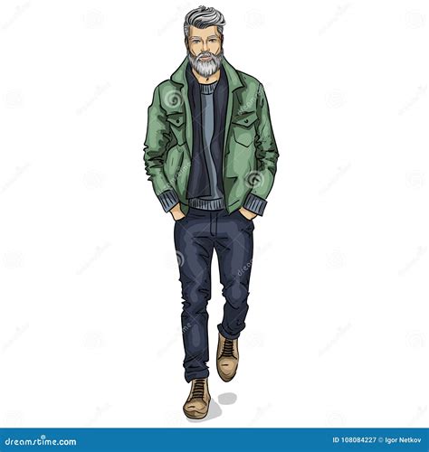 Modelo Del Hombre Del Vector Vestido Ilustraci N Del Vector