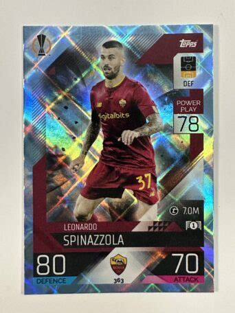 Leonardo Spinazzola Base Crystal Foil Parallel As Roma Topps