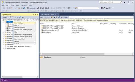 Ssms Create Database Ssms Tutorial