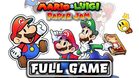 Mario Luigi Paper Jam Hd Full Game No Commentary Longplay