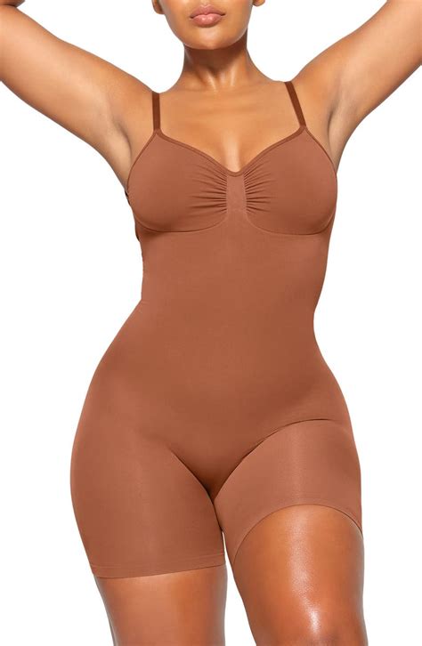 Skims Seamless Sculpt Low Back Mid Thigh Bodysuit Nordstrom