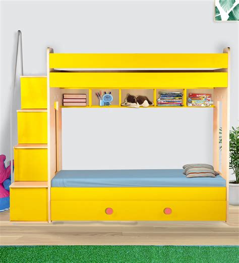 Buy Multi Flexi Bunk Bed In Yellow Colour With Drawer Storage At 10 Off By Yipi Online Pepperfry