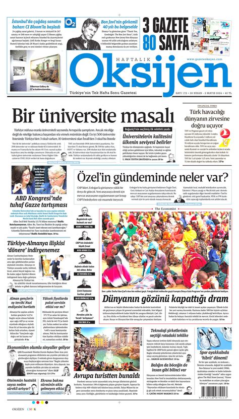 Oksijen Gazetesi Oksijen Manşet Oku Haberler 26 Nisan 2024