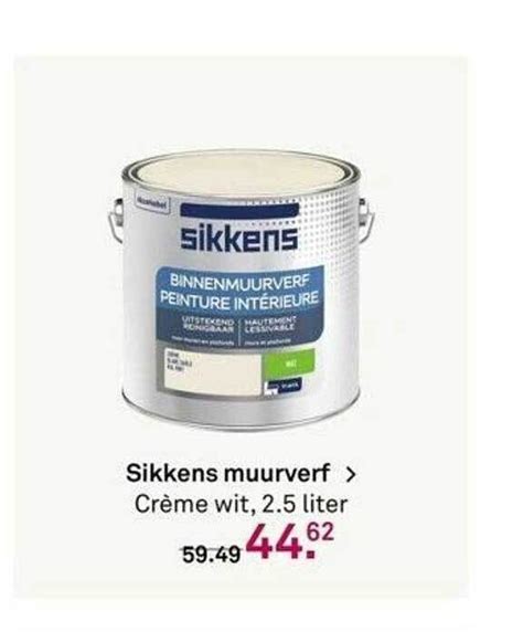 Sikkens muurverf crème wit 2 5 liter aanbieding bij Karwei