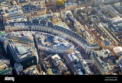 An Aerial View Of Regent Street Central London Uk Stock Photo Alamy