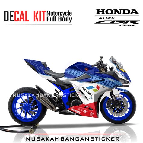 Decal Stiker Honda Cbr New Mandalika Sag Biru Sticker Full