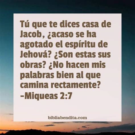 Explicación Miqueas 2 7 Tú que te dices casa de Jacob acaso se ha