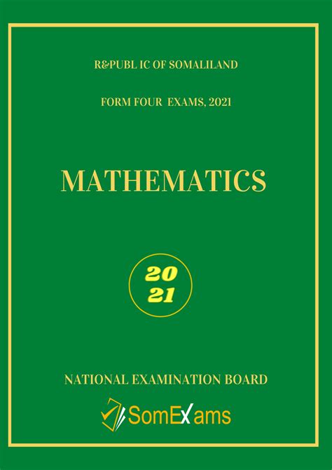 Mathematics Exam For 2021 P1