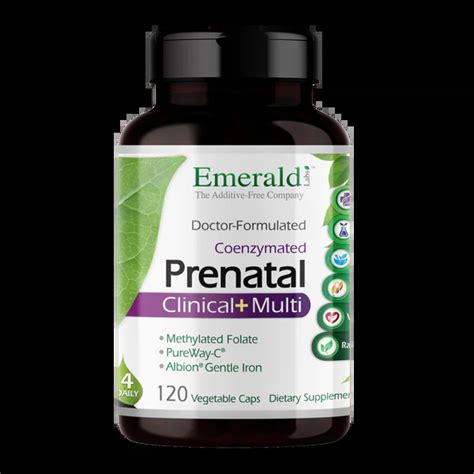 Emerald Labs Prenatal Clinical Multi 120 Veg Capsules Natures Health