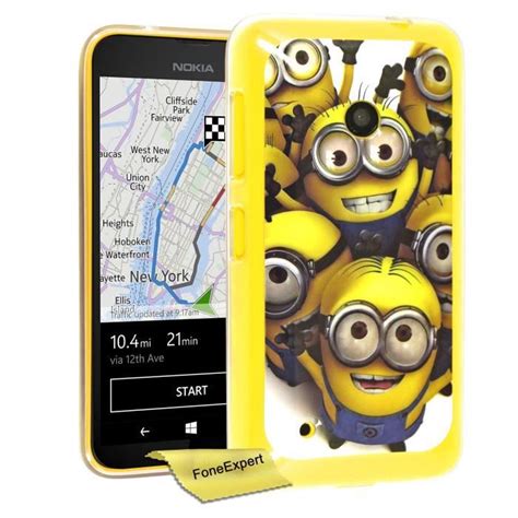 Nokia Lumia 530 Etui Housse Coque Minion TPU Gel Cover Case Film De