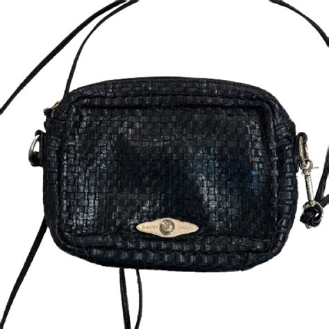 Elliott Lucca Bags Elliott Lucca Black Leather Woven Double Strap