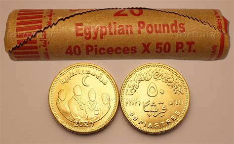 Egypt Pcs Coin Roll Piastre Health Day Medical Teams