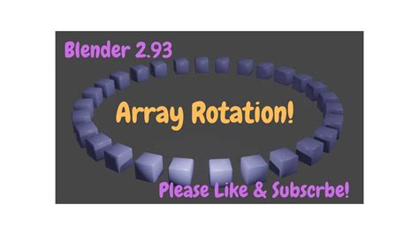 Blender Array Modifier Rotation Youtube