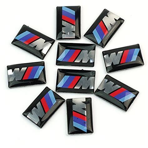 Buy 10X For BMW M Tec Sport Wheel Dashboard Badge M5 M6 3D Emblem