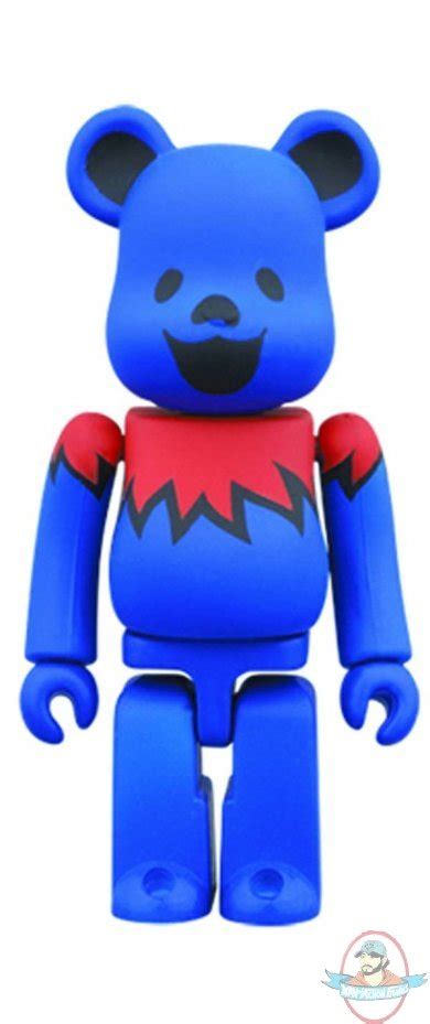 Grateful Dead Dancing Bear Bearbrick Blue 100 By Medicom Man Of