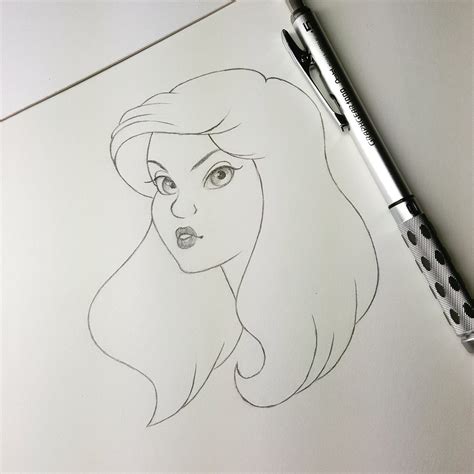 Up Girl Face Drawing at PaintingValley.com | Explore collection of ...