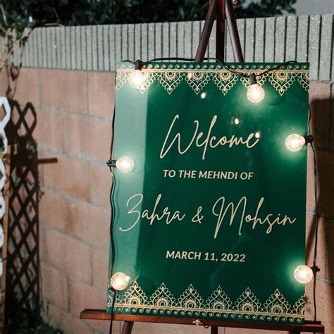 Mehndi Entrance Sign Welcome To Our Mehndi Sangeet Sign Mehndi Welcome