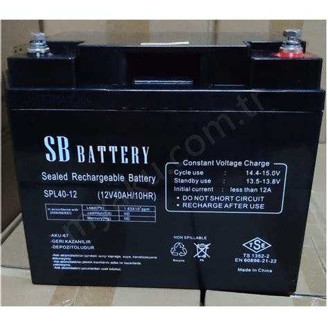 12V 40Ah Amper Sb Battery Kuru Akü Spl40-12 Fiyatı ve Özellikleri