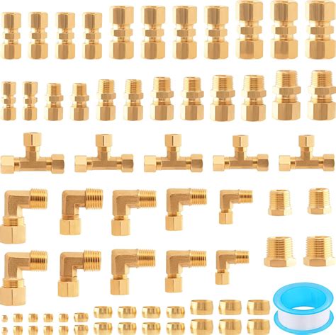 Amazon Ailbiuko Pcs Brass Compression Tube Pipe Fittings Air