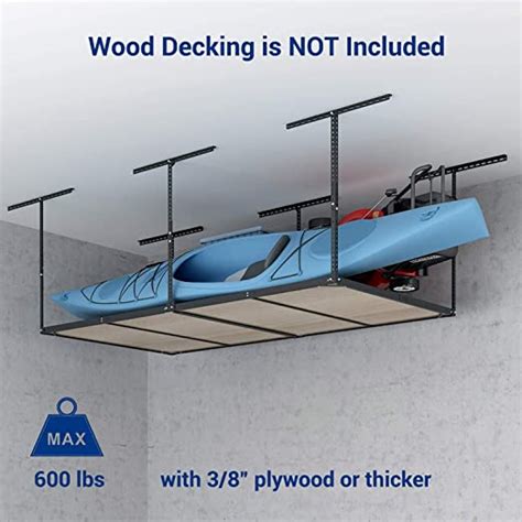 FLEXIMOUNTS 4x8 Overhead Garage Storage Rack without Decking Adjustable ...