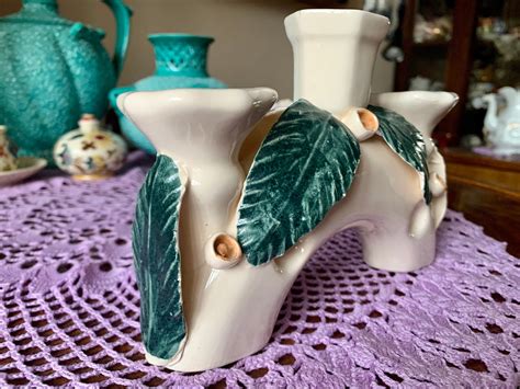 Vintage Retro Ceramic Candle Holder For Three Candles Etsy