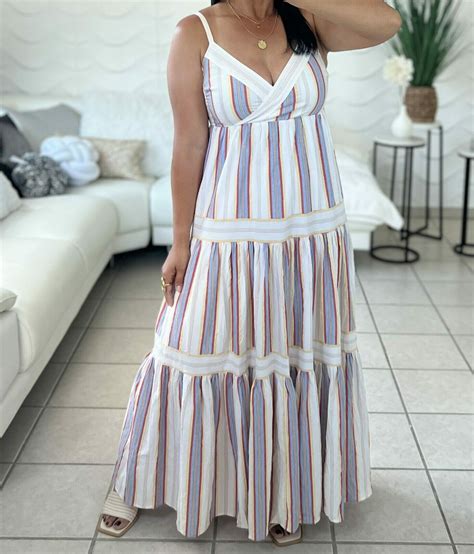 Striped Sleeveless Maxi Dress Ypr Boutique