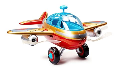 Premium Photo | Toy Airplane With Wheels and Propeller