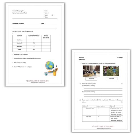 Grade 4 Geography Term 3 Assessment 2024 • Teacha