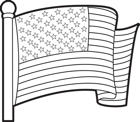 FREE American Flag Coloring Page | American flag coloring page, Flag ...