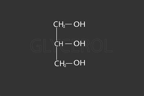 Glycerol Molecular Skeletal Chemical Formula Stock Illustration Download Image Now Art Atom