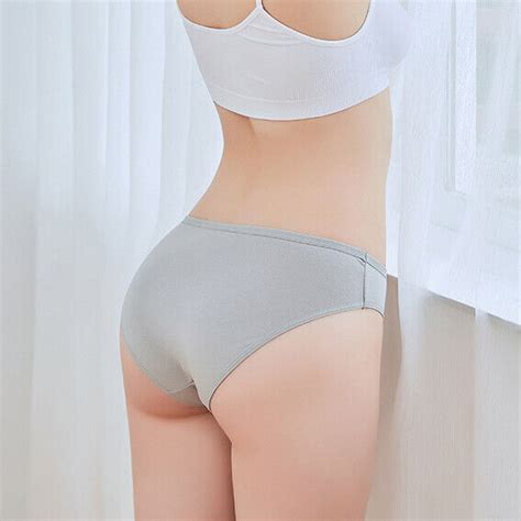 Pack Womens Cotton Panties Sexy Bikini Underwear Seamless Full