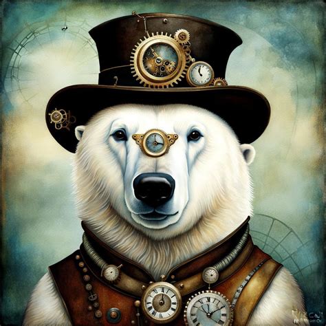 Steampunk Polar Bear Ai Generated Artwork Nightcafe Creator