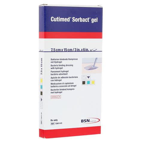 CUTIMED Sorbact Gel Kompressen 7 5x15 cm 10 Stück medpex