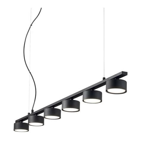 Elda Pendant Light With Cages Linear Black