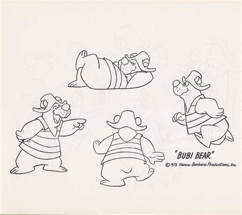 Hanna Barbera The Hair Bear Bunch Bubi Bear Model Sheet Flickr