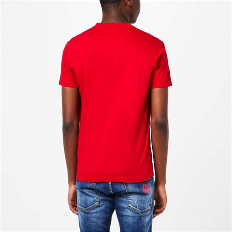 Dsquared2 Graphic Weed T Shirt Men Red 312w Flannels