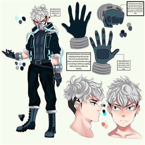 Bnha Oc Reference Sheet Kaito Cyan Akiyama By Emiette On Deviantart