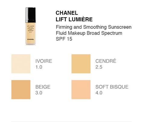 Chanel Foundation Color Chart Ponasa