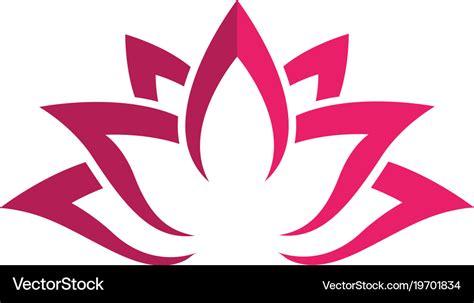 Stylized Lotus Flower Icon Royalty Free Vector Image