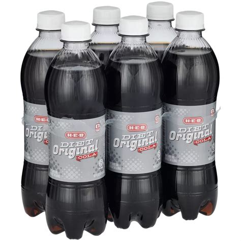 H E B Diet Original Cola 6 Pk Bottles Shop Soda At H E B