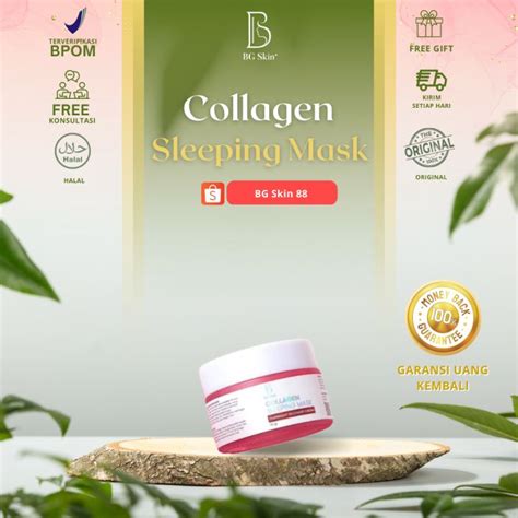 BG Skin Collagen Sleeping Mask Masker Pelembab Wajah Lazada Indonesia