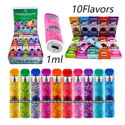 Polkadot Liqud Diamonds Empty 1ml 10flavors Disposable Vape Pens 260mAh