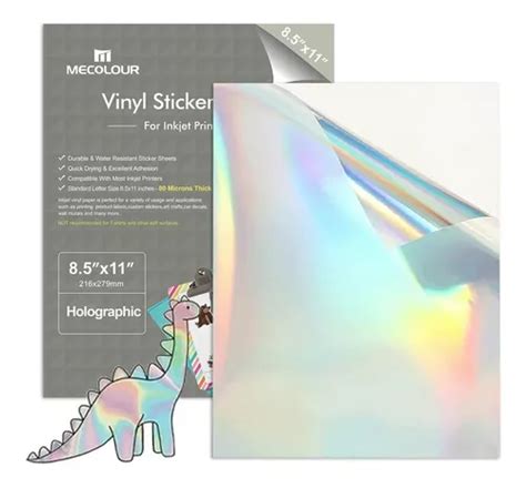 Vinil De Impresión Inkjet Tamaño A4 Holográfico 20 Hojas Meses sin