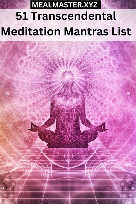 the meditation mantras list with an image of a person sitting in lotus position