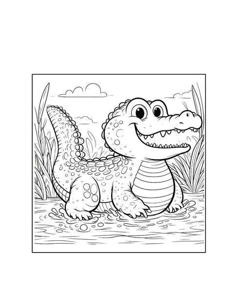 Alligator coloring pages