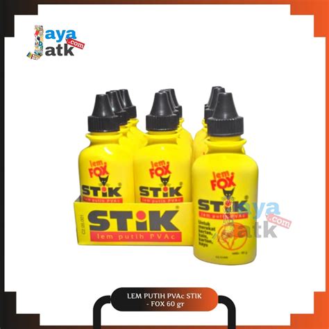 Jual Lem Putih Pvac Stik Fox 60 Gr Murah Shopee Indonesia