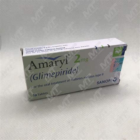 Amaryl 2mg Glimepiride Memon Traders